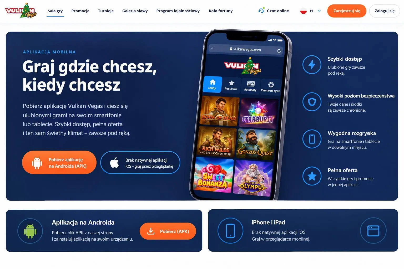 Vulkan Vegas aplikacja — instalacja i pierwsze wejście