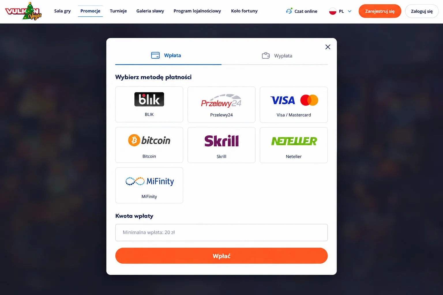 Vulkan Vegas bonus code i trzy progi pakietu powitalnego